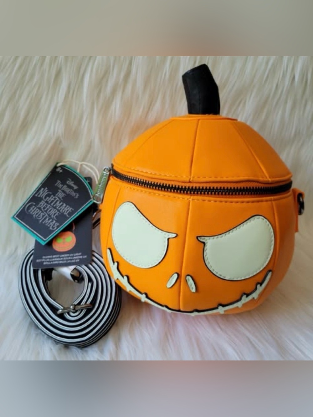 Loungefly Disney Nightmare Before Christmas Jack Glow in Dark Pumpkin Purse